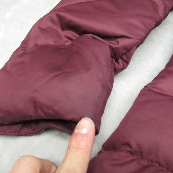 Patagonia Down Jacket Womens Medium Maroon Insulated Quilted Downtown Loft Parka - Picture 4 of 15